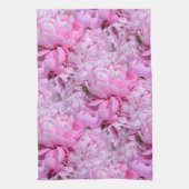 Pink and Purple Peonies キッチンタオル (縦)
