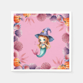 Pink And Purple Seashells  スタンダードカクテルナプキン