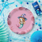 Pink And Purple Seashells  ペーパープレート (パーティー)