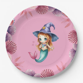 Pink And Purple Seashells  ペーパープレート