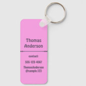 Pink and Purple Shades Color Blocks キーホルダー (裏面)