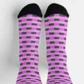 Pink and Purple Shades Color Blocks ソックス (上部)