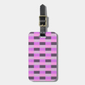 Pink and Purple Shades Color Blocks ラゲッジタグ (正面縦)
