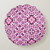 Pink and Purple Spanish Tiles ラウンドクッション (裏面)