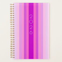 Pink and Purple Stripe 2026 Planner プランナー手帳