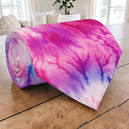 Pink and Purple Tie Dye Retro Necktie ネクタイ