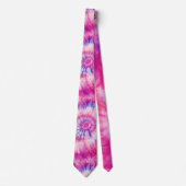 Pink and Purple Tie Dye Retro Necktie ネクタイ (正面)
