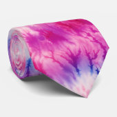 Pink and Purple Tie Dye Retro Necktie ネクタイ (ロール)