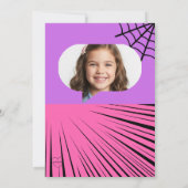 Pink and Purple Web Comic Birthday  招待状 (裏面)