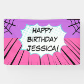 Pink and Purple Web Comic Birthday  横断幕 (横)