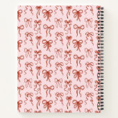 Pink and Red Bow Aesthetic Coquette ノートブック (裏面)