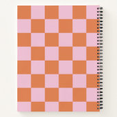 Pink and Red Checkered Spiral Notebook ノートブック (裏面)