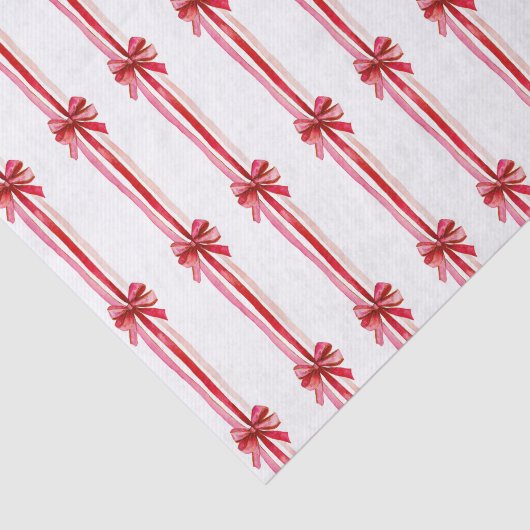 Pink and Red Christmas Bows 薄葉紙 (詳細)