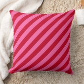 Pink and Red Christmas Peppermint Stripes クッション (ブランケット)