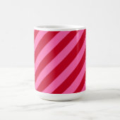 Pink and Red Christmas Peppermint Stripes  コーヒーマグカップ (中央)