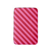 Pink and Red Christmas Peppermint Stripes  バスマット (正面縦)