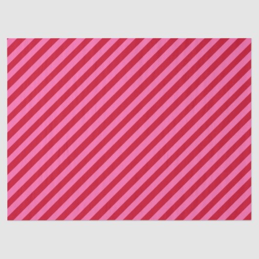 Pink and Red Christmas Peppermint Stripes  薄葉紙 (正面)