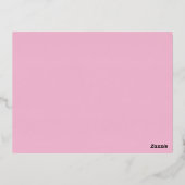 Pink and Red Classic Wedding Foil Enclosure Card 箔招待状ポストカード (裏面)