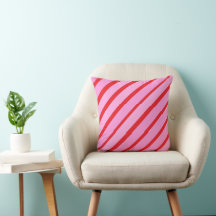 Pink and Red Diagonal Stripes 