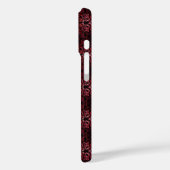 Pink And Red Dots And Squiggles Pattern On Black Case-Mate iPhoneケース (裏面 / 左)