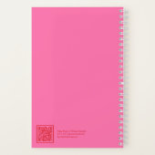 Pink and Red Floral Aesthetic Notebook ノートブック (裏面)