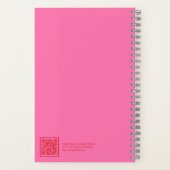 Pink and Red Gradient Floral Aesthetic Notebook ノートブック (裏面)