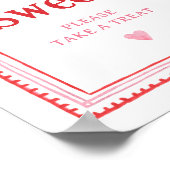 Pink and Red Heart Babies Are Sweet Treat Sign ポスター (角)