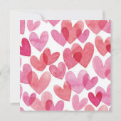 Pink and Red Heart Square Valentine Card (裏面)