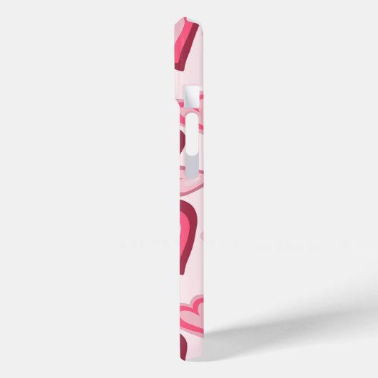 Pink and Red Layered Heart Pattern Case-Mate iPhoneケース (裏面 / 左)