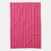 Pink and Red Peppermint Stripes キッチンタオル (縦)