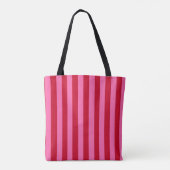 Pink and Red Peppermint Stripes トートバッグ (裏面)