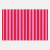 Pink and Red Peppermint Stripes ラッピングペーパーシート (正面)