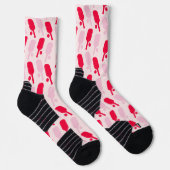 Pink and Red Pickleball Patterned ソックス (右)