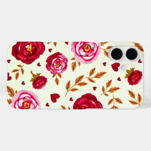 Pink and Red Roses Case-Mate iPhoneケース (裏面 (横))