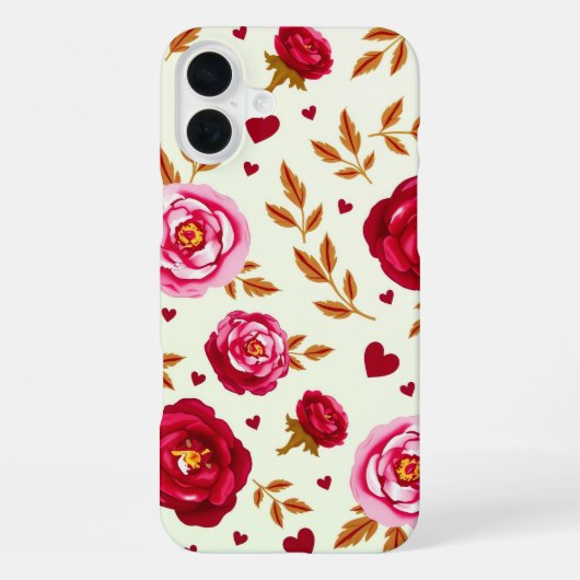 Pink and Red Roses iPhoneケース (裏面)