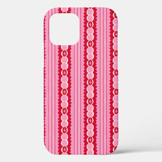 Pink and Red Starburst Wavy Stripe Case-Mate iPhoneケース (裏面)