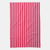 Pink and Red Striped Kitchen Towel キッチンタオル (縦)