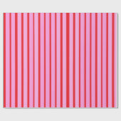Pink and Red Stripes  ラッピングペーパー (フラット)