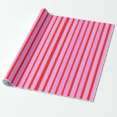Pink and Red Stripes  ラッピングペーパー (アンロールド)