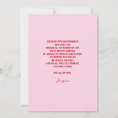 Pink and Red Typography Happy Valentine's Day シーズンカード (裏面)