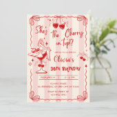 Pink and Red Valentines day 30th Birthday Party 招待状 (スタンド正面)