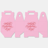 Pink and Red Valentines Day Calligraphy フェイバーボックス (見開き)