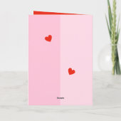 Pink And Red Valentine's Day Love & Gratitude  カード (裏面)