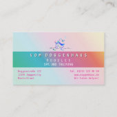 Pink and Rose Poodle Appointment Reminder  Busines 名刺 (裏面)