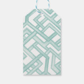 Pink and Sage Blue Floral Bridal Shower Themes ギフトタグ (裏面)