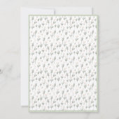 Pink and Sage Floral Vintage Bridal Shower 招待状 (裏面)