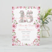 Pink and Silver Miss Quince Quinceañera セーブザデート (スタンド正面)