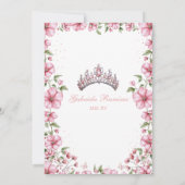 Pink and Silver Miss Quince Quinceañera セーブザデート (裏面)