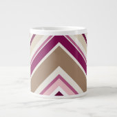 Pink and Tan ジャンボコーヒーマグカップ (正面)