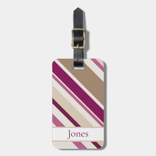 Pink and Tan ラゲッジタグ (正面縦)